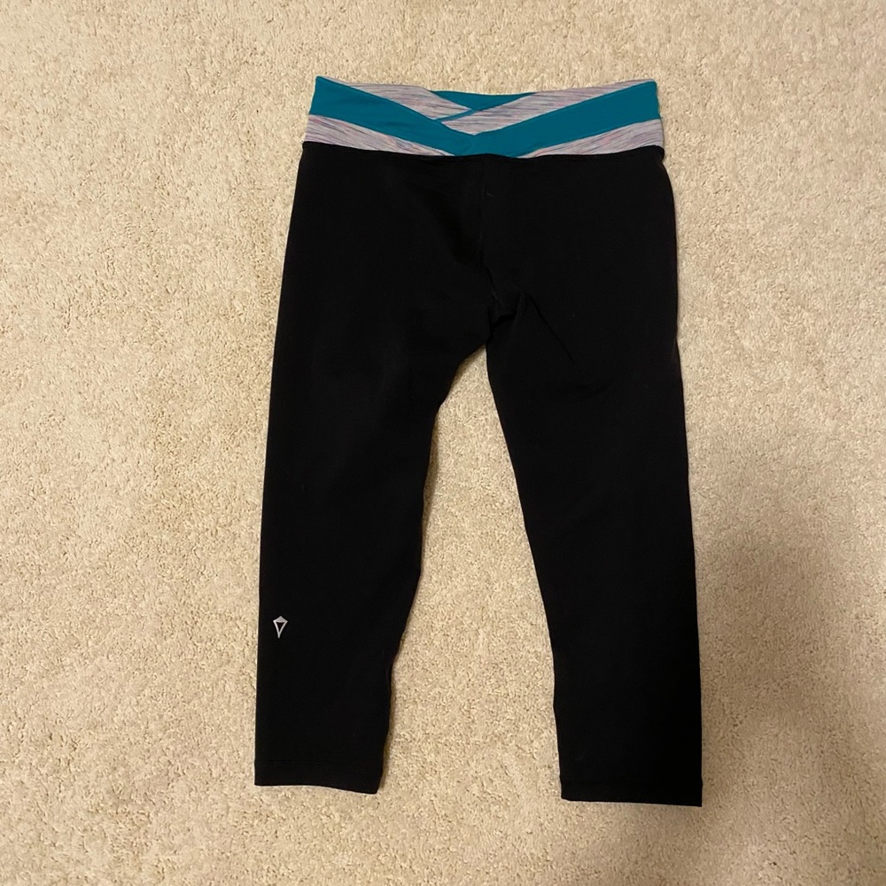 Ivivva cropped leggings, black, size: 14